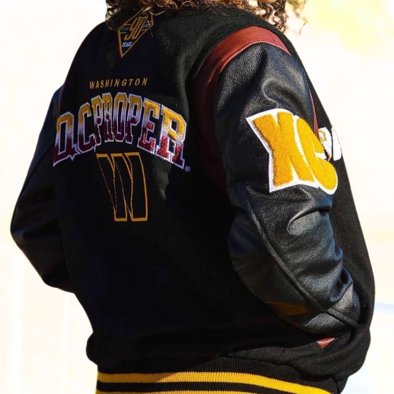 90th Anniversary Washington Commanders DC Varsity Jacket