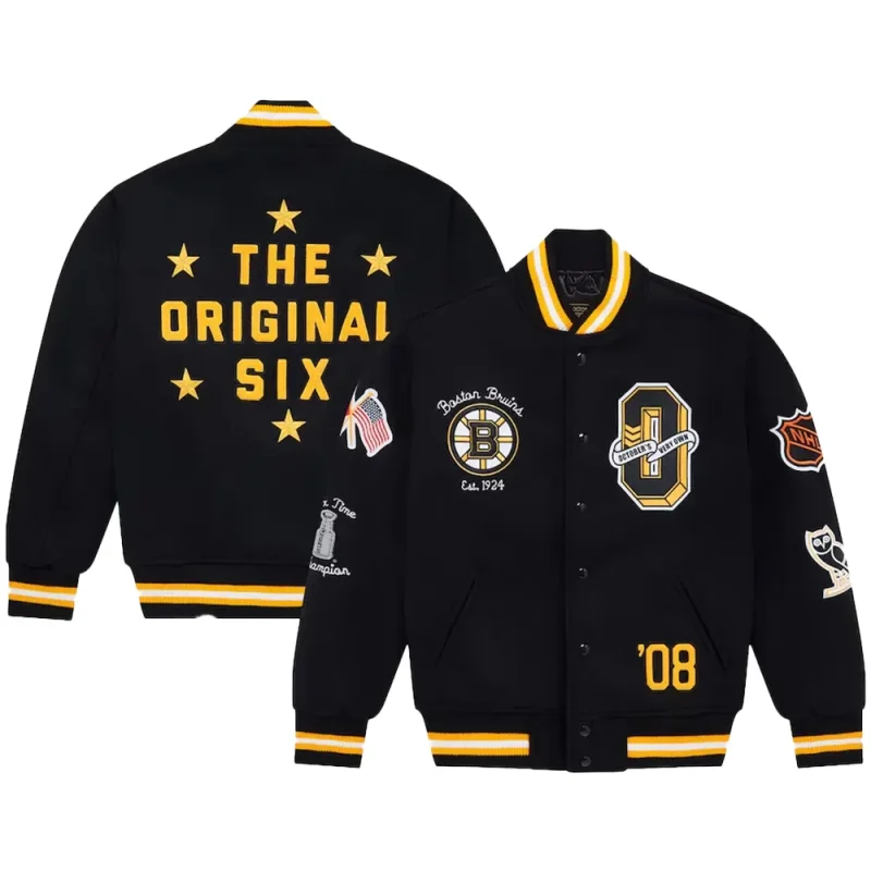 Boston Bruins OVO x NHL Varsity Jacket