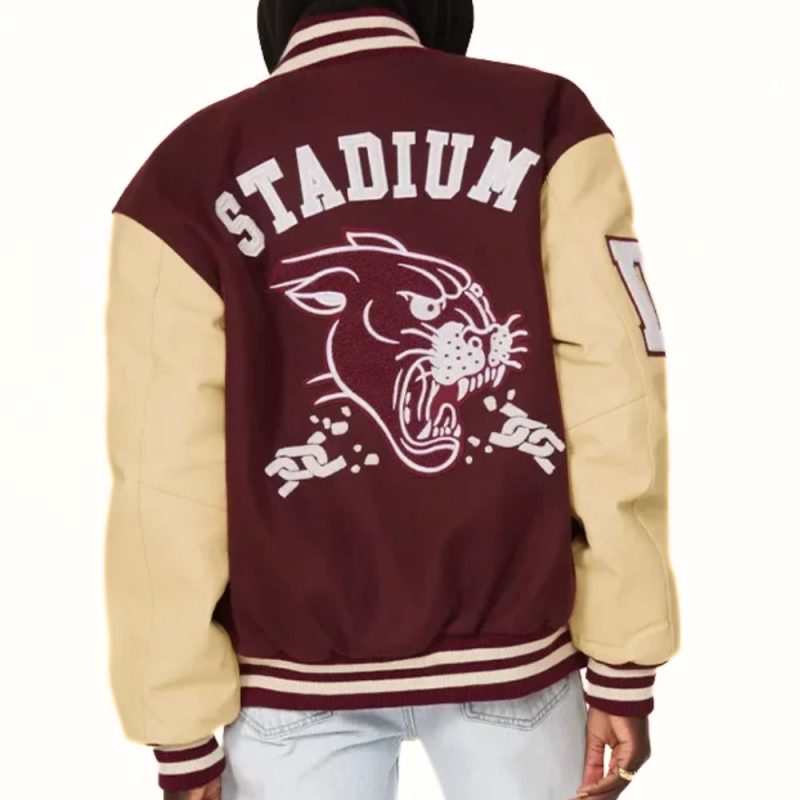 Burgundy Varsity Baseball Letterman Jacket