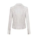 Ella White Motorcycle Leather Jacket