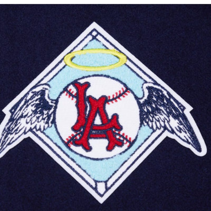 MLB Los Angeles Angels Navy Wool Varsity Jacket