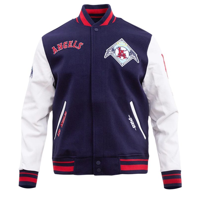 MLB Los Angeles Angels Navy Wool Varsity Jacket