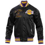 NBA Los Angeles Lakers Retro Classic Black Satin Jacket
