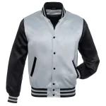 Silver and Black Satin Jacket