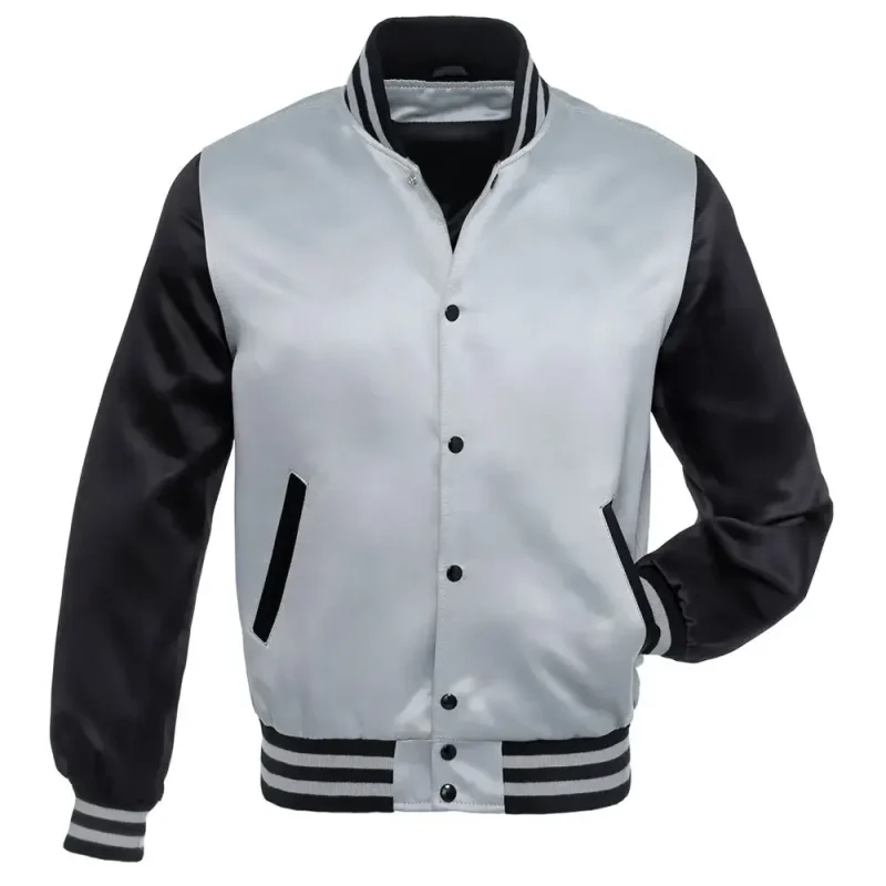 Silver and Black Satin Jacket