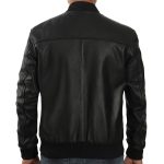 Tyler Black Leather Varsity Jacket